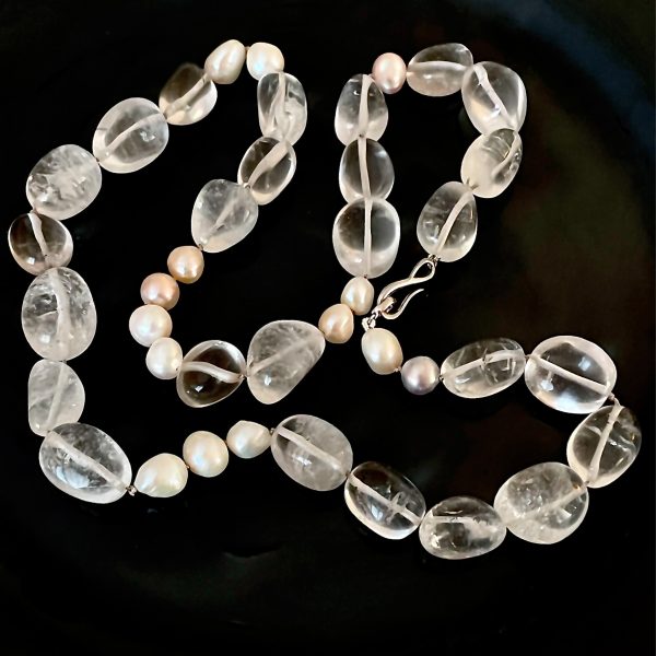 georgette collier perles et cristal de roche